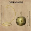 Tabletop Dhoop Incense Burner Home Decorative Accessory with ( 1 Tea Light Candle + 1 String Light) for Library, Study Table, Reception, Office Desk