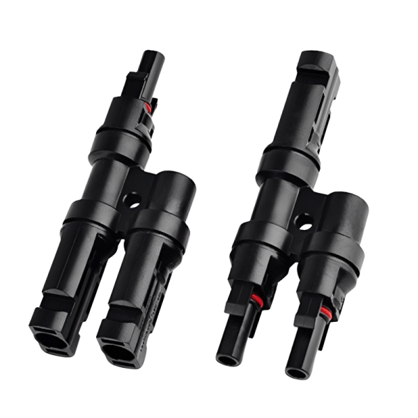 2 way branch connector Without MC4 connector (2) (1) Solar 2 Way Branch connector