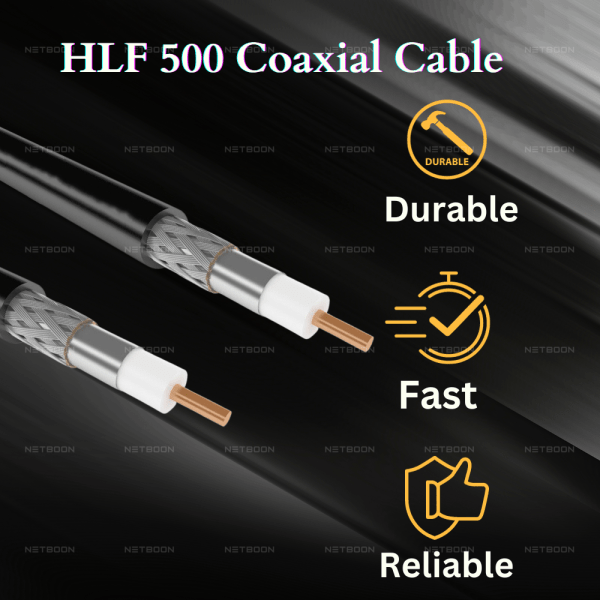 LMR 500 Cable (2) (1) HLF 500 Extension Cable for CB Radio | VHF Radio | SWR Meter
