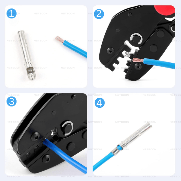 MC 4 Crimping Tool 8 Solar MC4 MC3 Crimping Pliers, Hand Crimper Tool for Solar Panel Cable and Connector