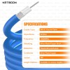 NETBOON RG141 RF Coaxial Cable Frequency Support up to 18GHz Low Loss, High-Performance, Flexible Cable for Laboratory, Aerospace, Military & Communication (4) RG 141 SUCO Flex Coaxial Extension Cable