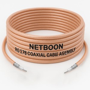 NETBOON RG178 Coaxial Cable, Flexible Lightweight PTFE Jacket, Low Loss Transmission for RF, Microwave, GPS, IoT, Antenna, WLAN, and Wireless Applications, RF Applications (1) RG 178 Flexible Coaxial Cable for Mini PCI PCB Board