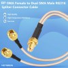 RP SMA Female to Dual SMA Male RG 316 Cable 3 RP SMA Female to Dual SMA Male V Type RG 316 Coaxial Splitter Cable- 15cm