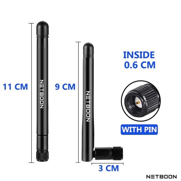 SMA Male Rubber Duck Antenna 2 3dBi SMA Male Rubber Duck WiFi Antenna | 2.4GHz Wireless Antenna for Router, USB Adapter, CCTV Camera – Pack of 2