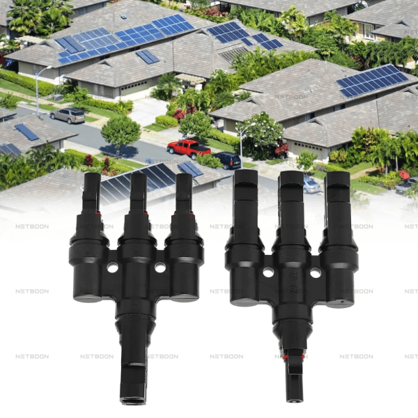 MC4 T3 Branche Photovoltaic Connector, 3 Way Solar Jointer-1 Pair