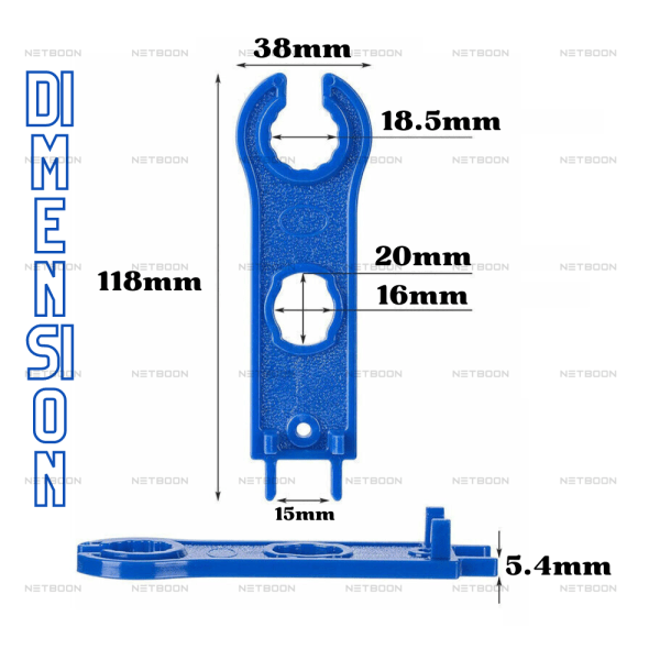 MC4 Spanner, Solar Panel Wrench, Assemble and Disassemble Tool for Photovoltaic Connector Secure Tight Connection-1 Pair