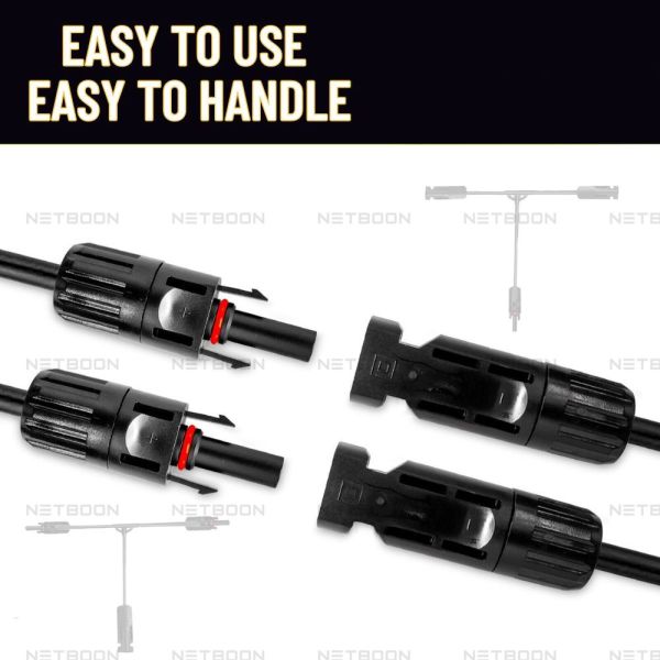 T Type Solar Branch Connector 01 (2) MC3 Two Way T Type Connector | Female Male Male Branch Splitter for Three Solar Panel
