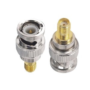 BNC Male to SMA Female Adapter, SMA Female to BNC Male Type Jointer for CCTV, WI-FI Radios