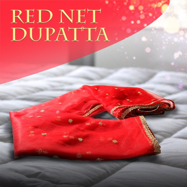 Customized Bride Entry Dupatta | Latest Collection of Personalized Bride Groom Name Chunni | Make Your Day Special-Red