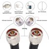 LMR 300 Cable with N Male to N Male Connector 3 HLF 300 Low Loss Flexible Jumper Wire with N Male to N Male Connector for Mobile Phone Signal Booster, Antennas, Amplifier