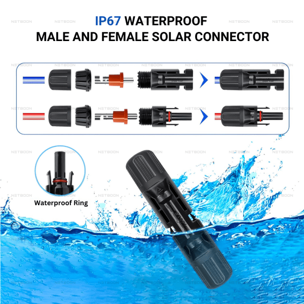 Solar Crimping Tool with Spanner and 5 Pair Solar Panel Connector for Photovoltaic System