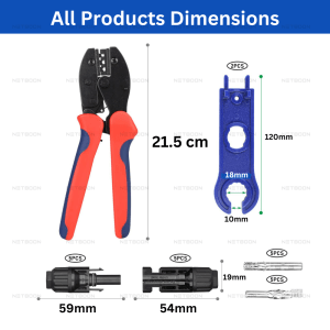 Crimping tool with spanner and connector