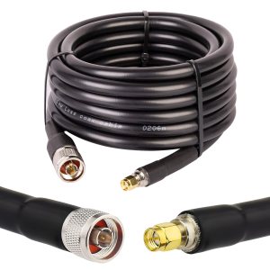 Low Loss HLF400 Coaxial Cable with SMA Male to N Male Connector for 3G/4G/5G/ADS-B/Ham/GPS/WiFi/RF Radio/Antenna Extension