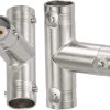 BNC Femael to dual band female adapter (7) BNC Female to Dual BNC Female T-Type Adapter | 75 Ohm Coaxial Connector | T-Style BNC Coupler for CCTV, DVR, Video Signal Splitter, Test Equipment - Pack of 2