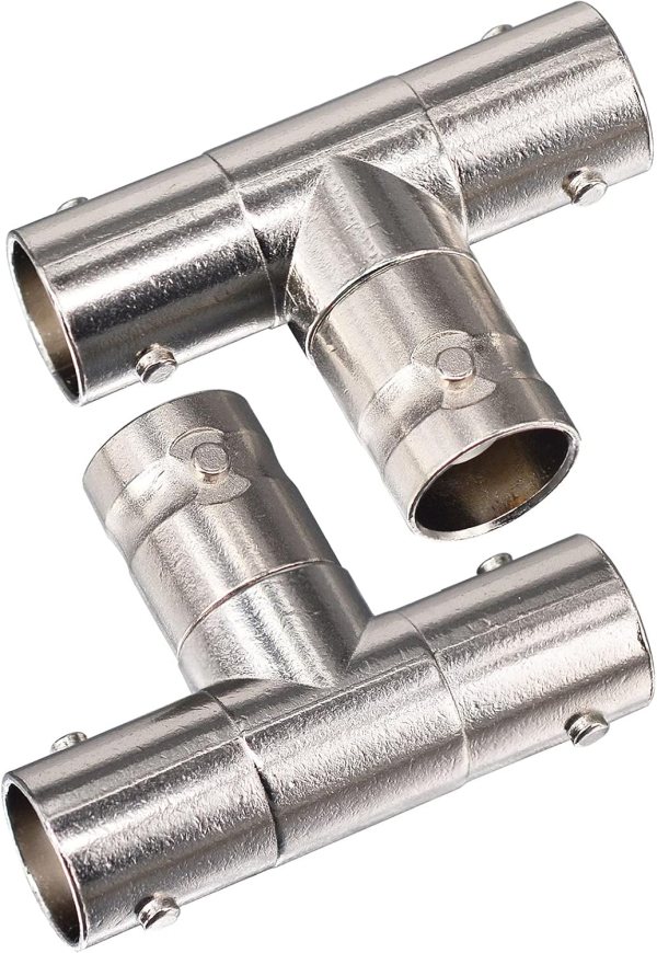 BNC Femael to dual band female adapter (8) NETBOON BNC Female to Dual BNC Female T-Type Adapter | 75 Ohms High-Quality Splitter Connector