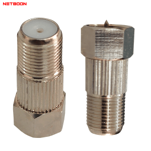 F Type Male to F Female RF Coaxial Cable Adapter (Pack of 2) | 75 Ohm Connector for CCTV, Cable TV, Satellite, and RF Devices