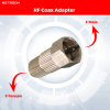 F Type Male to F Female RF Coaxial Cable Adapter (Pack of 2) | 75 Ohm Connector for CCTV, Cable TV, Satellite, and RF Devices