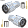 TNC Male Connector for LMR400, HLF400, RG8, KMR400, RG213, Belden 9913 Coaxial Cables - PACK OF 2