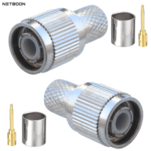 TNC Male Connector for LMR400, HLF400, RG8, KMR400, RG213, Belden 9913 Coaxial Cables - PACK OF 2