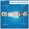 TNC MALE TO BNC FEMALE ADAPTER CONNECTOR CABLE antenna EXTENSION (6) TNC Male to BNC Female Adapter | Straight RF Coaxial Connector | 50 Ohm Converter - Pack of 2