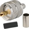 PL259 UHF Male Connector for LMR200, HLF200, RG58 Coaxial Cable - PACK OF 2
