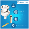 BNC Male Connector for RG59 Cable (4) BNC Male Crimp Connector for RG59 Coaxial Cables - PACK OF 2