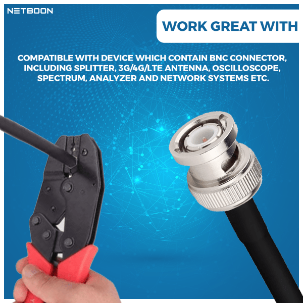 BNC Male Connector for RG59 Cable (5) BNC Male Crimp Connector for RG59 Coaxial Cables - PACK OF 2