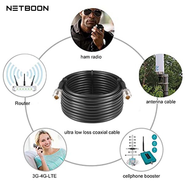 LMR200 RF Coaxial Cable Assembly with N Female to N Female Connector (5) HLF200/LMR200 RF Coaxial Cable Assembly with N Female to N Female Connector
