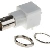 BNC Female Right Angle PCB Panel Mount Bulkhead Connector for CCTV Systems - PACK OF 2