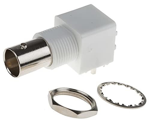 BNC Female Right Angle PCB Panel Mount Bulkhead Connector for CCTV Systems - PACK OF 2