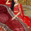 NETBOON Sada Saubhagyawati Bhava Bridal Wedding Dupatta with Sequins Lace | Dulhan Chunni 2.5m