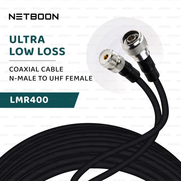 HLF400 Coaxial Cable Assembly – N Male to UHF Female Connector | Low-Loss 50 Ohm RF Cable for Communication & Antenna Applications