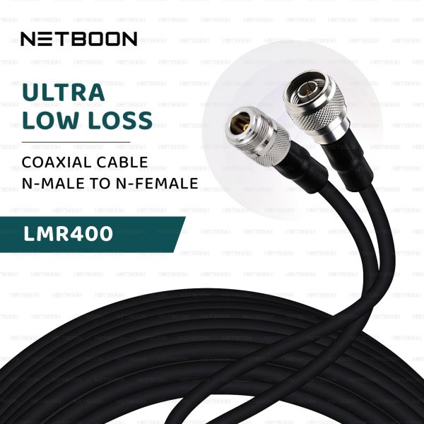 HLF400 Coaxial Cable Assembly – N Male to N Female Connector | High-Performance RF Cable by Netboon