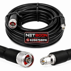 NETBOON HLF-400 Low Loss Coaxial RF Cable with N Male to SMA Male Connector