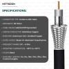 HLF400 Coaxial Cable Assembly – N Male to BNC Male Connector | 50 Ohm Low-Loss RF Cable for Test Equipment, CCTV, and Communication Systems