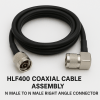 HLF400 Coaxial Cable Assembly – N Male to N Male Right angle Connector