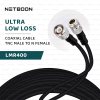 HLF400 Coaxial Cable Assembly with TNC Male to N Female Connector | Low Loss 50 Ohm RF Cable | Outdoor-Indoor Use