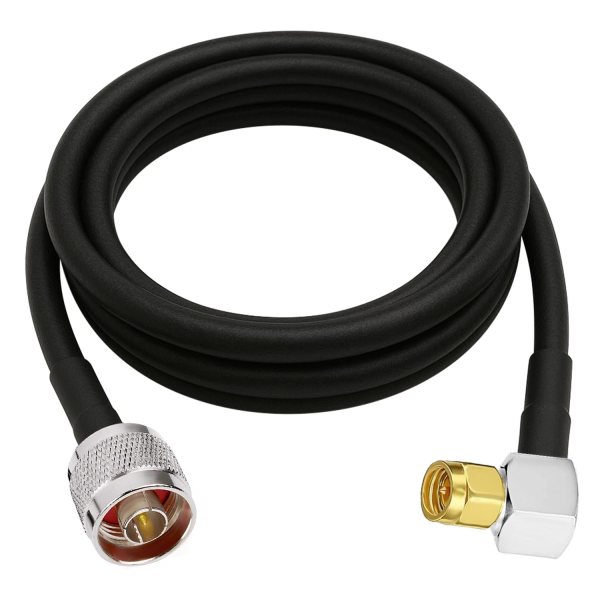 NETBOON HLF 400 Coaxial Cable Assembly N Male to SMA Male Right Angle Connector