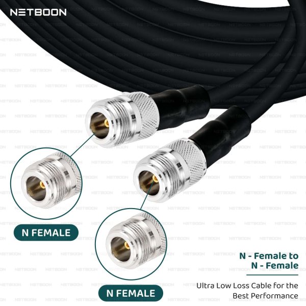 HLF400 Coaxial Cable with N Female to N Female Connector | Low Loss | High-requency Extension for Wireless Applications