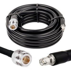 NETBOON HLF400 Coaxial Cable Assembly | N Female to RP-SMA Male Connector | 50 Ohm Low Loss RF Coaxial Cable | Compatible with RF Devices, Test Equipment