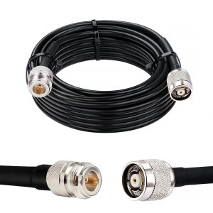 NETBOON HLF400 Coaxial Cable Assembly N Female to RP-TNC Male Connector | 50 Ohm Low Loss RF Coax Cable | Compatible with RF Devices, Lab Instruments, RF Communication Systems