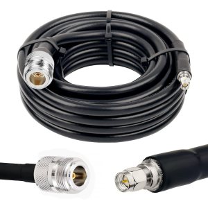 NETBOON HLF400 Coaxial Cable Assembly N Female to SMA Male Connector | 50 Ohm Low Loss RF Coax Cable | UV Resistant | Custom Length | Compatible with RF Equipment, Lab Instruments
