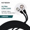 NETBOON HLF400 Coaxial Cable Assembly TNC Male to BNC Male Connector | 50 Ohm Low Loss RF Coax Cable for RF Modules, Lab Equipment, Communication Devices