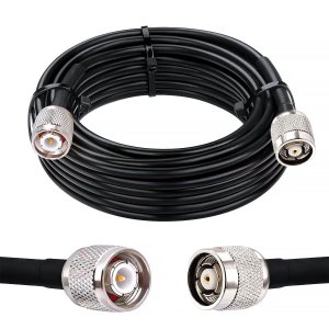 NETBOON HLF400 Coaxial Cable Assembly TNC Male to RP-TNC Male Connector 50 Ohm Low Loss RF Coax Cable for Antennas, SDR, GPS, Testing Equipment UV Resistant Custom Lengths