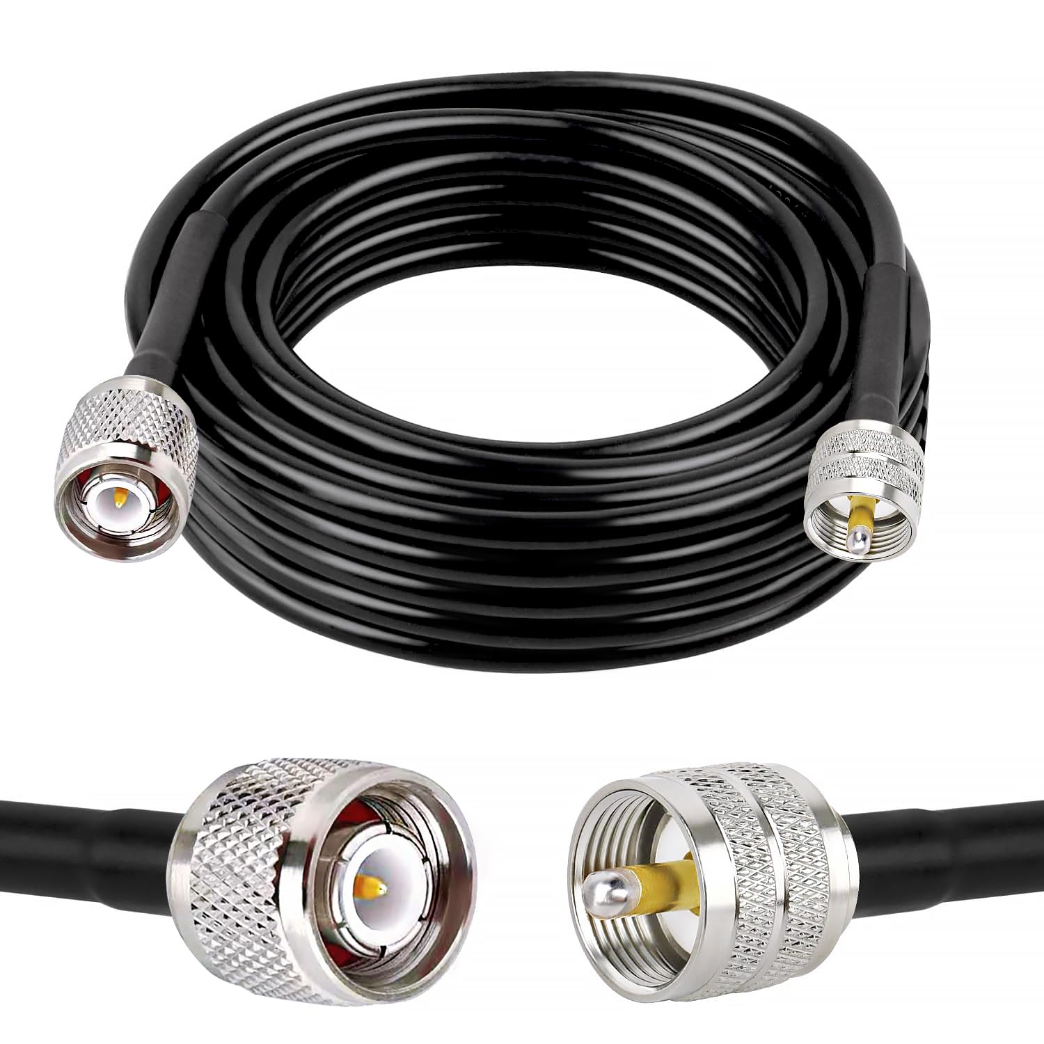 TNC Auf TNC Koaxialkabel 30 Cm – HF-240 (LMR 240 äquivalent), 50 Ohm, Für Funk, WLAN & Antennen