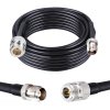 NETBOON HLF400 Coaxial Cable Assembly with N Female to TNC Female Connector 50 Ohm Low Loss RF Coax LMR400 Equivalent Dual Shielded Weather Resistant Cable (1) NETBOON HLF400 Coaxial Cable Assembly with N Female to TNC Female Connector | 50 Ohm Low Loss RF Coax | LMR400 Equivalent