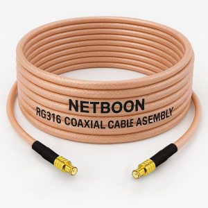 NETBOON RG316 Coaxial Cable Assembly | MCX Male to MCX Male Connector