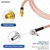 NETBOON RG316 Coaxial Cable Assembly | MMCX Male to CRC9 Male Right Angle Connectors | Low-Loss RF Jumper Cable | Flexible Pigtail | Multiple Length Options Available