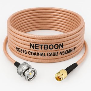 NETBOON RG316 Coaxial Cable Assembly With BNC Male to SMA Male Connector