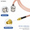 NETBOON RG316 Coaxial Cable Assembly with BNC Male to MMCX Male Connector